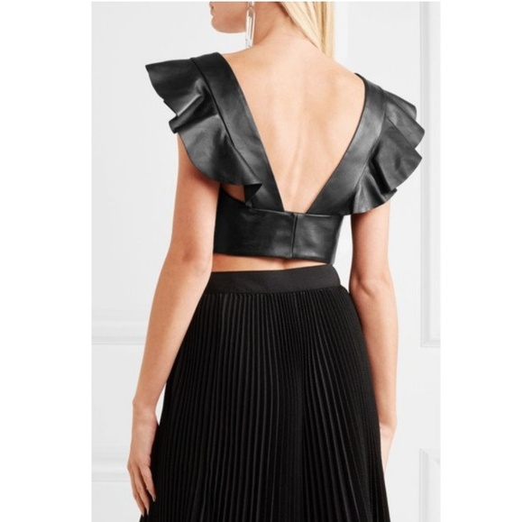 Isabel Marant Glenside Leather Bralette Top - Picture 2 of 8